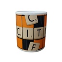 GCFC Scrabbled Mug Orange|Black